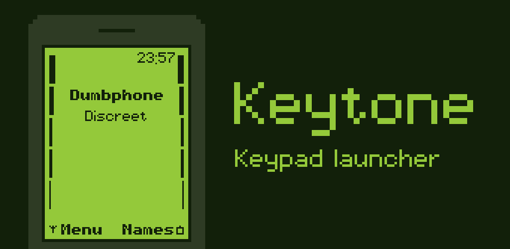 Keytone standby screen inside a pixel keypad phone